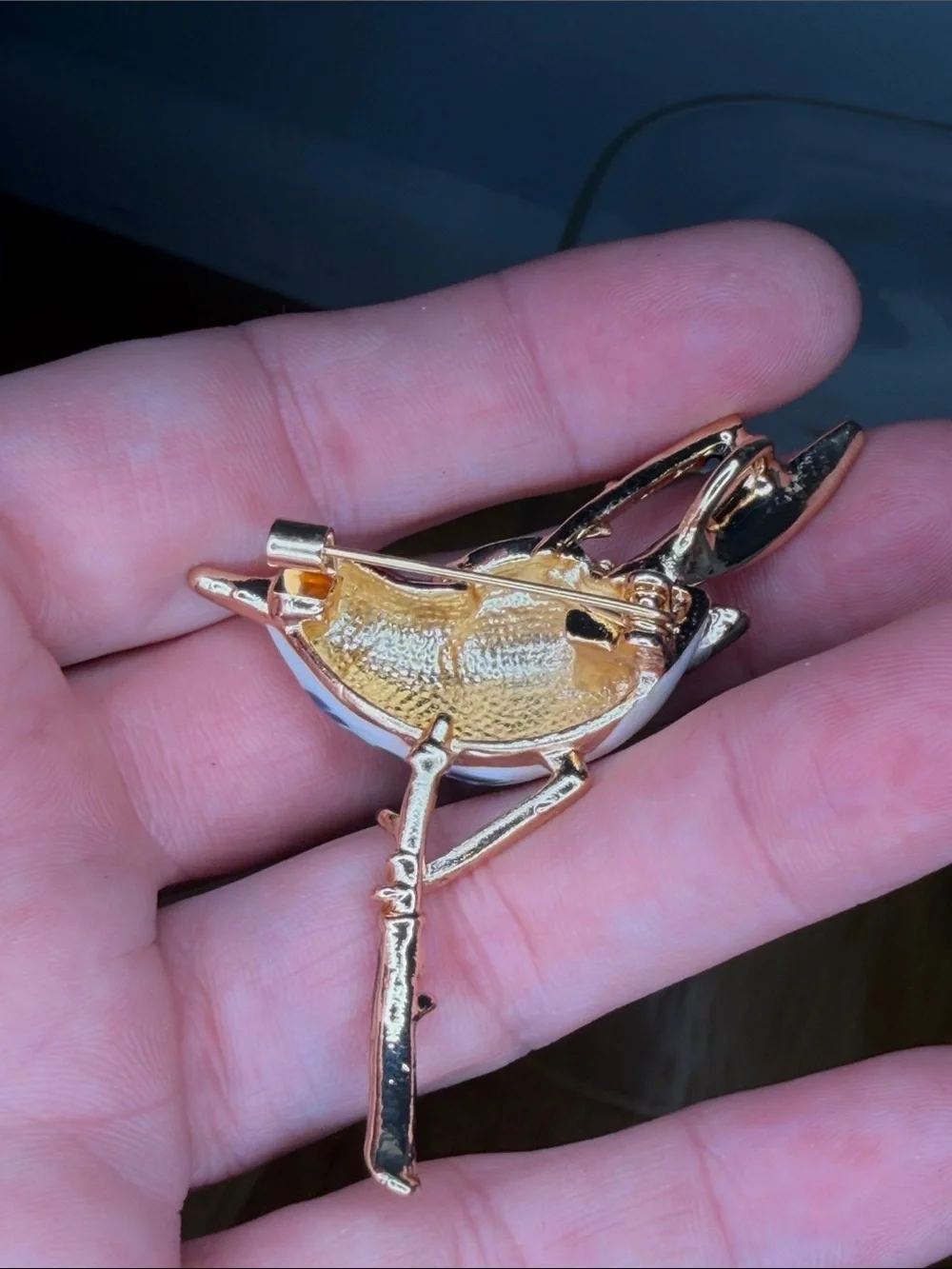 Colorful Enamel Bird Brooch - Multicolor